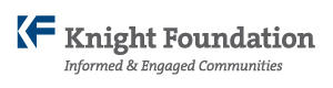 Knight Foundation logo with tagline, Informed and Engaged Communities